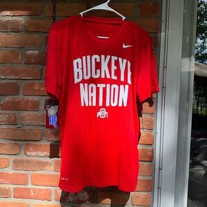 Nike Dri-fit Buckeye Nation T-shirt ~ OSU ~ NWT